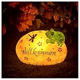 LED-Neonlichtschild, Solarleuchte für den Außenbereich, Frosch mit Willkommensschild,...