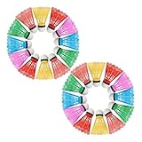 GRIRIW 24 Stück Teiliges Federball Leichtem Kunststoff Bunte Badminton Bälle für Indoor...
