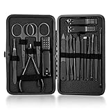 Maniküre Set,18 Teiliges Nagelset Männer,Nagelschere Set,Nagelpflegeset...