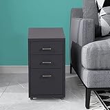 [en.casa] Rollcontainer Kökar Schubladenschrank Metall Aktenschrank mit 3...