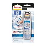 Pattex Perfektes Bad Neue Fuge, Silikon Dichtmasse für neue Fugen in nur einem...