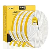 fowong Fensterdichtung Selbstklebend 20m(L)/4 Rollen, Abnehmbarer Klebstoff, Dichtungsband...