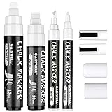 4er Pack weiße Kreidemarker - Reversible Jumbo- und Feinspitzen - 3mm, 6mm, 10mm, 15mm -...