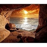 decomonkey Fototapete Meer Strand 350x256 cm Tapete Fototapeten Vlies Tapeten...