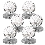 tlidfgeo 6 Stück Disco Deko Tischaufsätze,Disco deko,Geburtstag Bienenwabe...