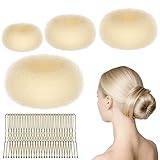 URAQT Donut Hair Bun Set, 4PC Dutt Maker, Duttkissen Groß und klein mit 30 U-Form...