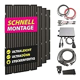 ledscom.de Balkonkraftwerk 420Wp Komplett-Set, Hoymiles, Steckdose, Solaranlage, klein...