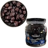 TROBST Schwarze Oliven 900 Gr Large mit Stein, Gemlik Olive, eingelegt in Salzlake, echte...