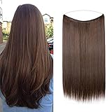 Silk-co Haarverlängerung mit Gummiband, Glatte Extensions mit unsichtbare...