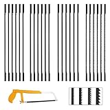 Alriedy 24 STK Dekupiersägeblatt 133mm Feinschnitt Laubsägeblätter mit Stift...