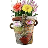 COMFOLIVING Blumentopf mit abstraktem Gesicht, Übertopf mit abstraktem Gesicht |...