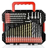 GREYWOLF 49-teiliges Bohrerset, 1/4-Zoll-Sechskantschaft, Schlagschrauber-Bit- und...