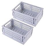 Frepea 2 Stück Aufbewahrungskorb Kleine Klappboxen Blau Faltbar Stabil...