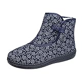 Plus warme runde Schuhe Stiefel Snow Velvet Toe Cotton Damen dick Bedruckte Stiefel...