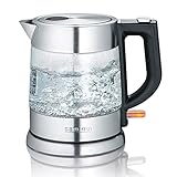 SEVERIN Glas Wasserkocher, 1.0L, leistungsstarker und kompakter Wasserkocher in...