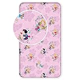 Jerry Fabrics F - Spannbettlaken – Prinzessin – Rosa – 1 Stück – Kinder – 1...