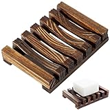 1 Stück Seifenschale Holz Dusche Handarbeit Seifenhalter Seifenablage aus Holz...