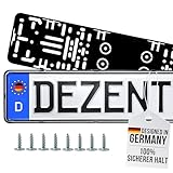 DEZENTOFIX® 2X Kennzeichenhalter - Einfache Montage & Sicherer Halt -...