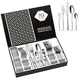 Aoeeppa Besteck Set 6 Personen, 30 teilig Edelstahl Spiegelpolierte Essbesteck...