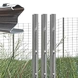 TRUTZHOLM 10x Z-Profil Zaunpfosten 200 cm feuerverzinkt Zaunpfähle 1,5 mm Stärke...