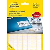 Avery Zweckform 3311 Haushaltsetiketten selbstklebend (16x9mm, 2.646 Aufkleber...
