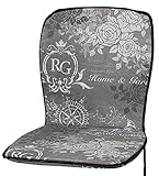 Kettler Polen KETTtex 2384 Auflage Monoblock hoch grau Rosen Royal Garden 87x44x2,5 cm...
