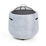 Blumfeldt Evora - Feuerschale Feuerstelle, Feuerschale: Ø 45 cm, Grill: Ø 40...
