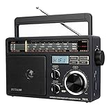 Retekess TR618 Tragbare Radio Batteriebetrieben, Kofferradio für Senioren, Weltempfänger...