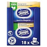 Tempo Toilettenpapier feucht Tempo Sanft Pflegend Trio-Pack (18 (6 x 3) Packungen x je 42...