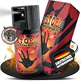 1 x Wilhelm Pfefferspray 40 ml Tierabwehr Selbstverteidigung CS KO Spray hochdosiert (ca....