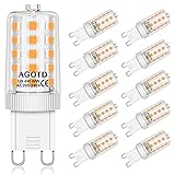 AGOTD 4W G9 LED Lampe, 2700k warmweiß Kein Flackern LED Leuchtmittel, 400...
