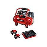 Pack EINHELL Kompressor 18V Power X-Change - TE-AC 36/6/8 Li OF Set-Solo - 2 Batterien 5.2...