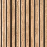 Tapete 278408 - Braune Papiertapete mit Holz-Optik, 3D -Paneele im modernen Skandi Look,...