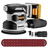 20V Exzenterschleifer Akku 125mm: DEKOPRO Schleifmaschine für Holz,6 variable...