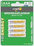 HEITECH vorgeladener 4er Pack NIMH-Akku Micro/AAA / HR03 950 mAh 1,2V -...