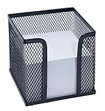 Wedo 65701 Zettelbox Office (inkl. Papier (92 x 92 mm), Drahtmetall) schwarz