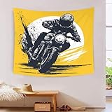 FQBZKALIE 3D Druck Motorrad Wandteppiche Poster Ornament Wandbehang Wandteppich Raumteiler...
