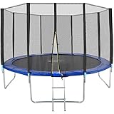 tectake TÜV geprüftes Gartentrampolin Kinder Trampolin mit Sicherheitsnetz, als Outdoor...
