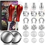 Zinngießen Silvester Spiele Set 2026-20 Zinngießen Set mit 18 Stück Zinn...