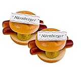 Funsch Marzipan Funsch Edelmarzipan Marzipan '' Nürnberger Würstchen im Brötchen '' 75g