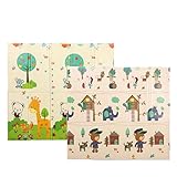 GUBBY GUPS® Krabbelmatte Baby 180x120x1cm faltbar wasserdicht rutschfest Anti-Slip®...