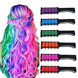 6-Farben Set Mädchen Kreide Kamm, Mini-Haarkämme für temporäre Haarfärbung,Washable,...
