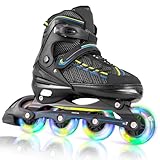 Fotoumgl Rollerblades für Erwachsene und Kinder, verstellbare Inline-Skates mit...