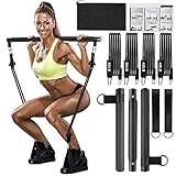 Qicool Pilates bar Set,Pilates Stangen Übungsstock Set mit 4...