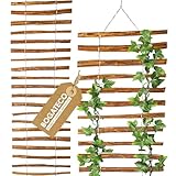 BOGATECO Rankgitter aus Haselnuss für Kletterpflanzen | 50 x 200 cm Braun |...