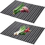 Luckwaii 2 Stück spülbeckeneinlage 40x30 cm PVC Küche Spülbeckenmatte Zuschneidbare...