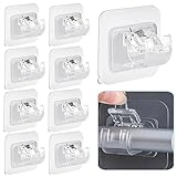 XUSSMM 10 Stück Selbstklebende Gardinenstangenhalterung, Nagelfreie...