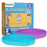 HapagToy Gummitwist Kinder, 2 Stücke Premium Gummitwist Set Länge 4m und Breite 1cm...