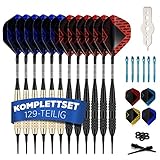DartPro Dartpfeile mit Kunststoffspitze – 12 Dartpfeile für elektronische...