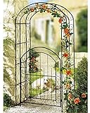 Metal Garden Arch Dekorative Eisen Rosenbogen Spalier Bögen Stehen Mit...